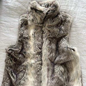 Grey Tone Faux Fur Vest